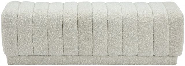 Meridian Furniture Heathrow Cream Bench/Ottoman-1