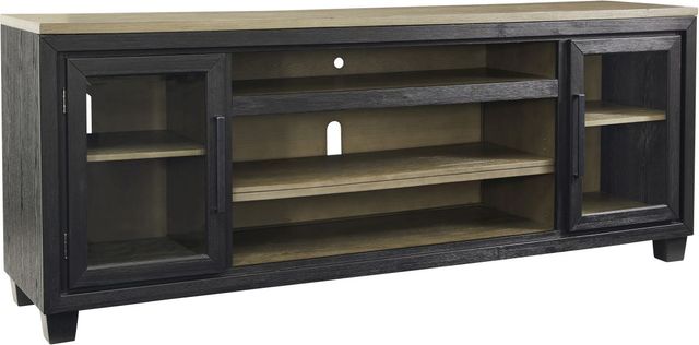 Foyland TV Stand - Black/Brown