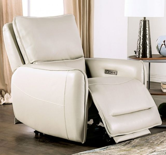 Furniture of America® Phineas Beige Power Recliner-0