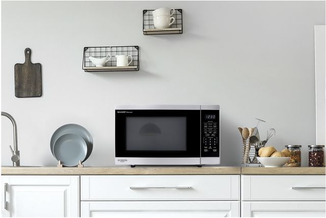 Sharp 1.4 Cu. Ft. Stainless Steel Countertop Microwave Sharp 1.4 Cu. Ft. Stainless Steel Countertop Microwave