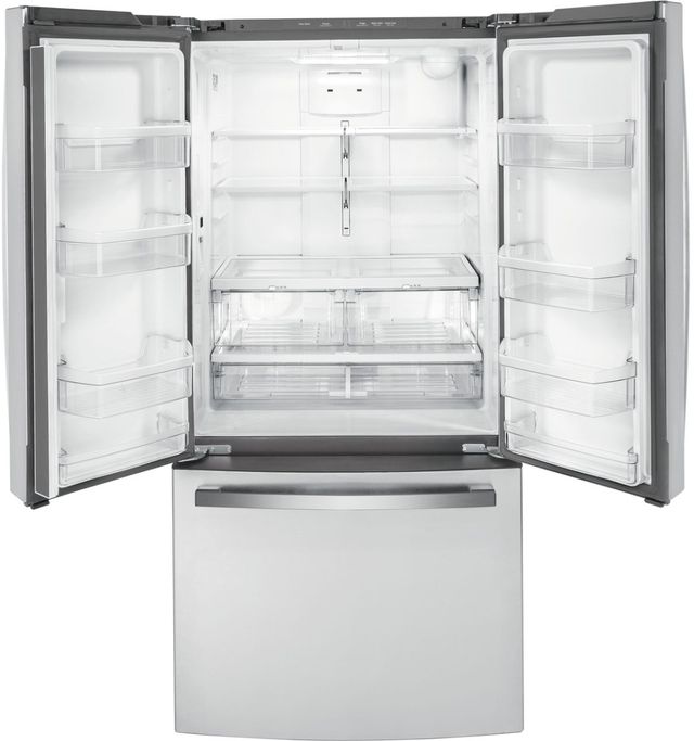 GE® 33 in. 18.6 Cu. Ft. Fingerprint Resistant Stainless Steel Counter Depth French Door Refrigerator-2