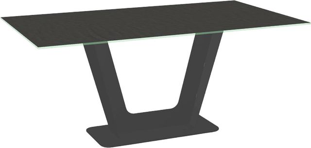 Amisco Customizable Amelia 72" Rectangular Dining Table with 0.5" Starstone on Glass Top-0
