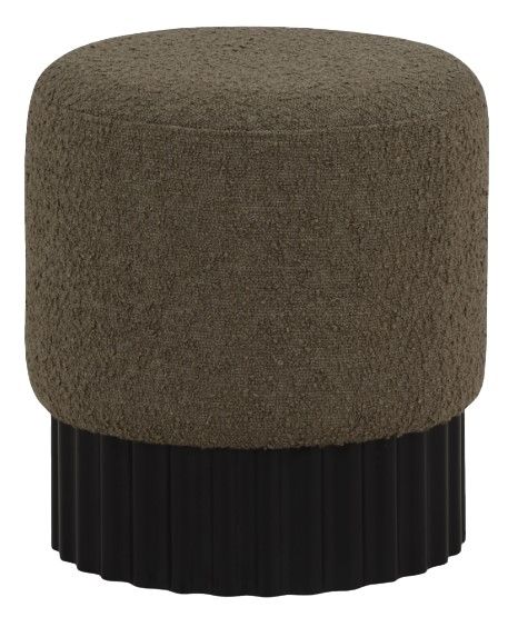 Meridian Furniture Veranda Olive/Black Boucle Fabric Ottoman-0