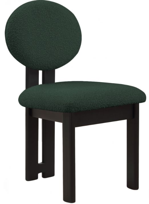 Meridian Furniture Napa Green/Black Boucle Upholstered Dining Chair-0