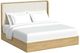Elements International Rosalie Gray/Natural Upholstered King Panel Bed-0