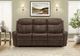 Monarch Specialties Inc. Brown Faux Leather Power Reclining Sofa with USB Ports-1