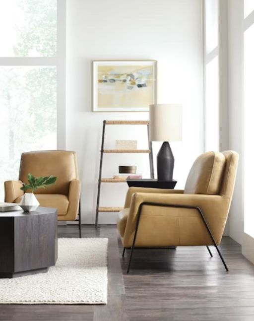Hooker® Furniture CC Ankur Sand Leather Amette Club Chair-1