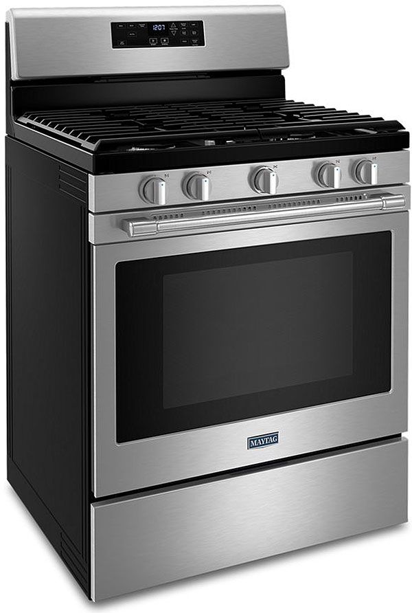 Maytag® 30" Fingerprint Resistant Stainless Steel Freestanding Gas Range with Air Fryer-1