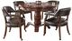 Steve Silver Co. Tournament 5-Piece Black/Medium Cherry Game Table Set-0