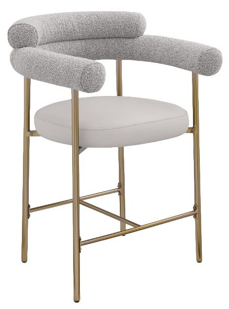Meridian Furniture Blake Brushed Gold/Taupe Counter Stool-0