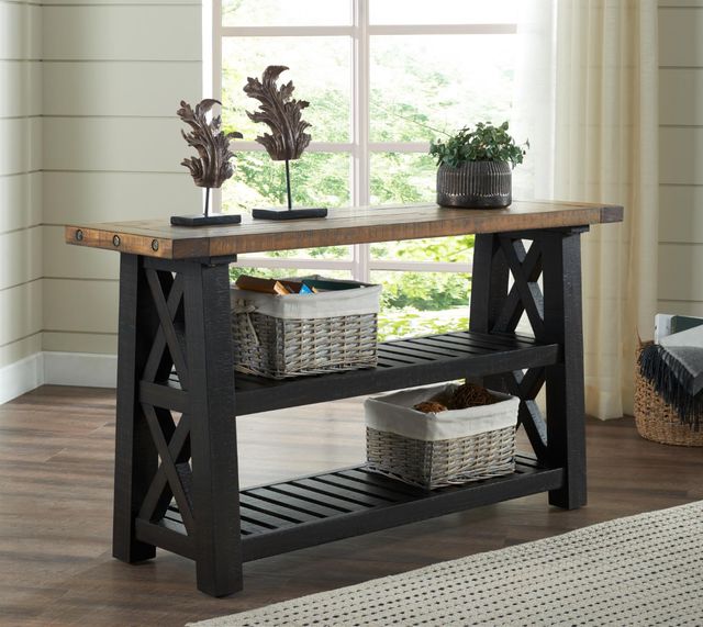 Martin Svensson Bolton Natural Sofa Table with Black Satin Base-1