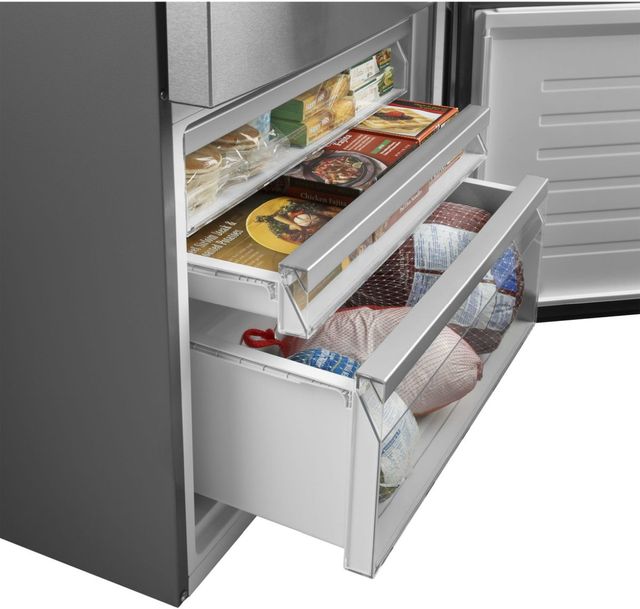 GE® 31 in. 17.7 Cu. Ft. Stainless Steel Counter Depth Bottom Freezer Refrigerator-8