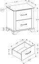 Monarch Specialties Inc. Bleached Oak/Rustic Oak Nightstand-1