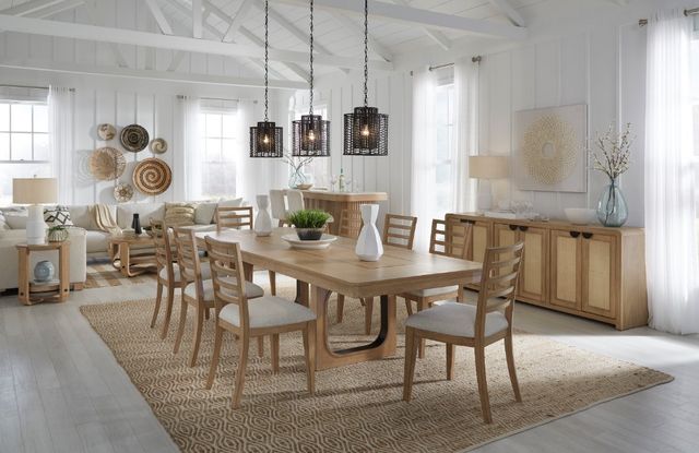 Parker House® Escape Glazed Natural Oak/Mirage Mist Ladder Back Dining Side Chair-1