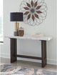 Signature Design by Ashley® Burkhaus White Sofa Table with Dark Brown Base-0