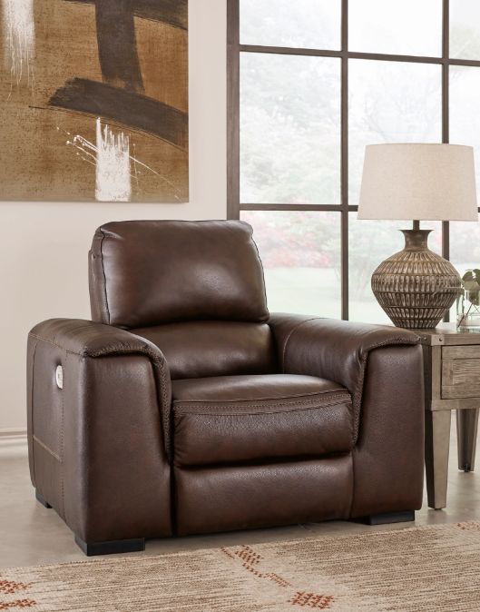 Signature Design by Ashley® Alessandro Walnut Power Recliner with Adjustable Headrest-4
