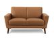 Monarch Specialties Inc. Cognac 58" Faux Leather Loveseat with Walnut Legs-0