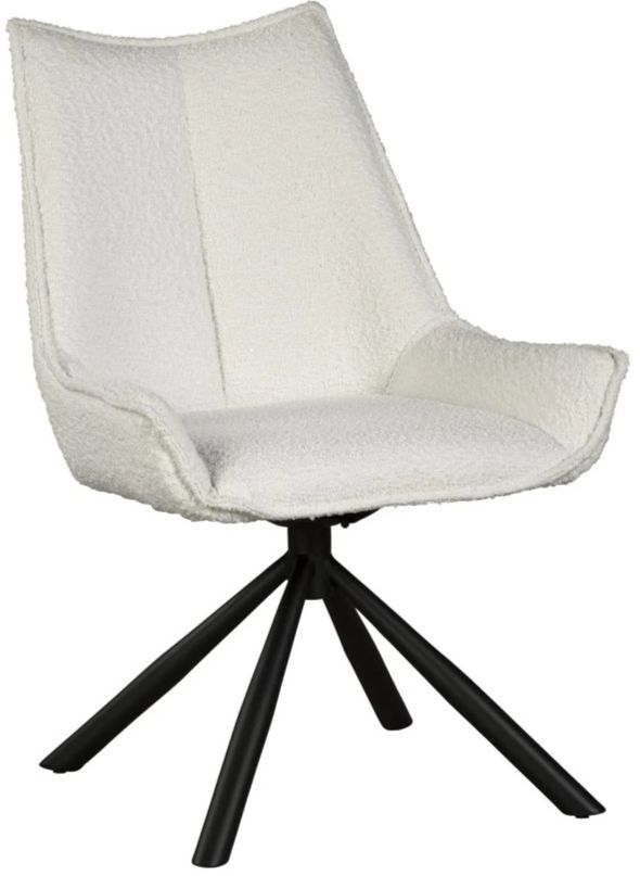 Nest Home Collections Ari Ascot Ivory/Black Swivel Chair-0