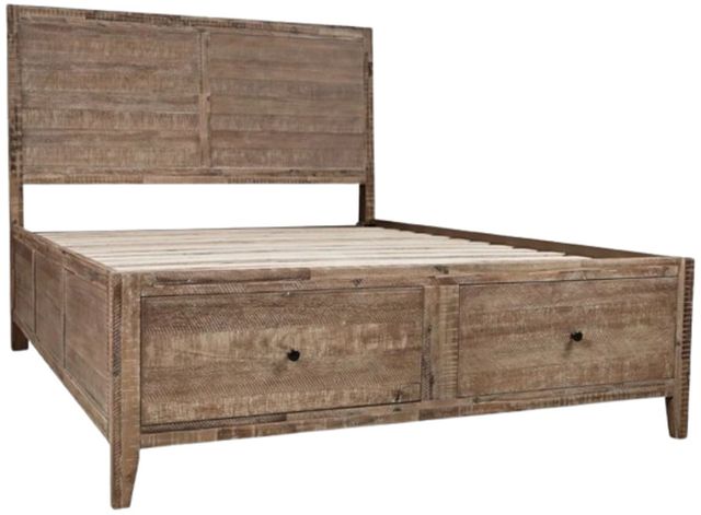 Jofran Inc. Maxton Wash Brown King Panel Storage Bed-2