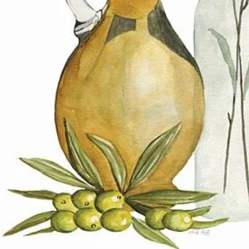 Classy Art Olive Oil Jar I by Cindy Jacobs Wall Art-1