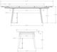 Amisco Customizable Lewis 91" Rectangular Extendable Table with 0.5" White Glass Top and 2 Leaves-3