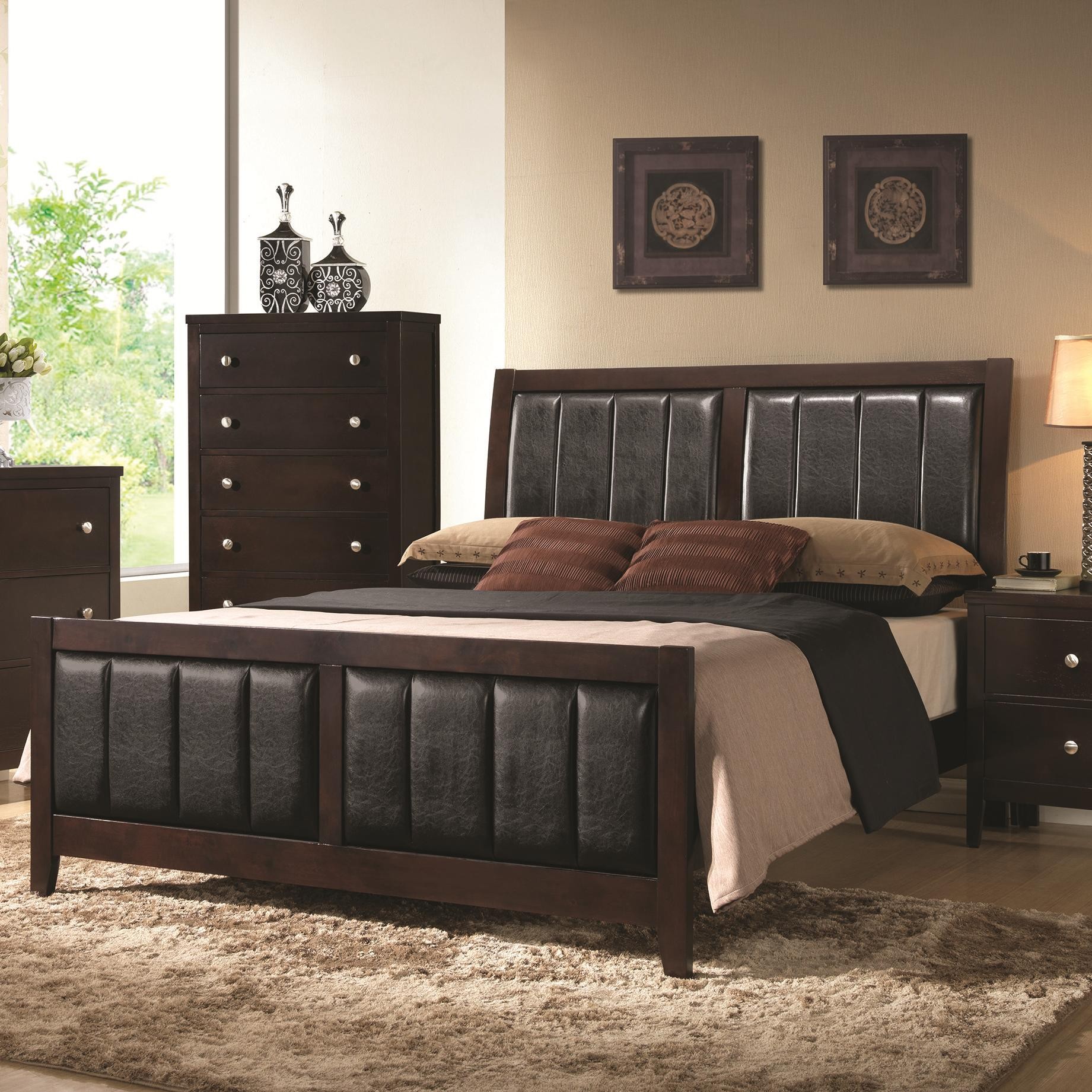 Coaster Carlton 5-Piece Cappuccino Queen Bedroom Set