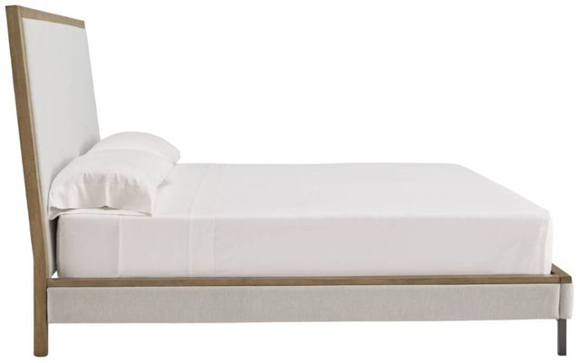 Benchcraft® Tomtyn Gray/Light Brown California King Upholstered Panel Bed-3