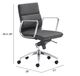 Zuo® Engineer Black Low Back Office Chair-4