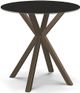 Amisco Customizable Asterisk Glass Top Round Counter-Height Table with Starburst Stand-0
