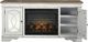 Signature Design by Ashley® Realyn Chipped White 74" TV Stand with Electric Fireplace-1