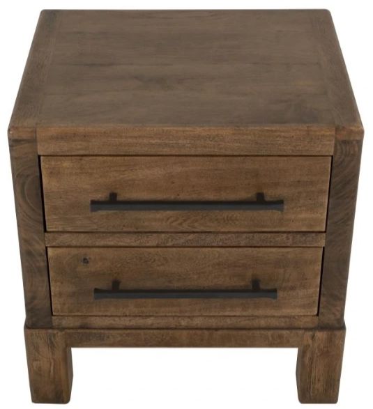 International Furniture Direct Merida Stained Brown Nightstand-4