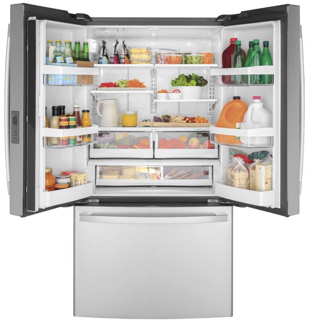 GE® 36" 23.1 Cu. Ft. Fingerprint Resistant Stainless Steel Counter Depth French Door Refrigerator-2