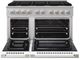ZLINE Marino 48" Satin Stainless Steel Pro Style Dual Fuel Range with White Matte Door-1