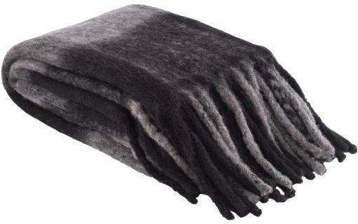 Surya Stowe Medium Gray/Black 50"x60" Throw Blanket-2