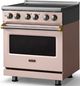 Viking® 5 Series 30" Blush Pro Style Induction Range with Brushed Brass Trim-3