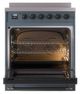 Ilve® Nostalgie II Noblesse 30'' Blue Gray Pro Style Induction Range with Burnished Trim-2