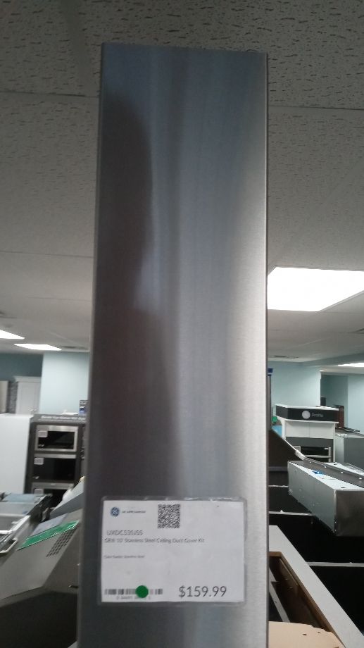 GE® 10' Stainless Steel Ceiling Duct Cover Kit-3