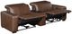 Homelegance® Sutton 3-Piece Brown Double Power Reclining Sectional with Center Console-5