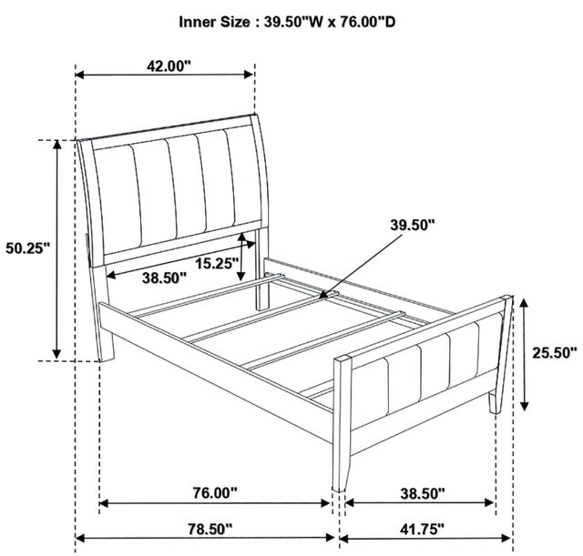 Coaster® Carlton 5-Piece Cappuccino Youth Twin Panel Bedroom Set-2