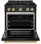 ZLINE Autograph Edition 30" Black Stainless Steel Pro Style Gas Range-1