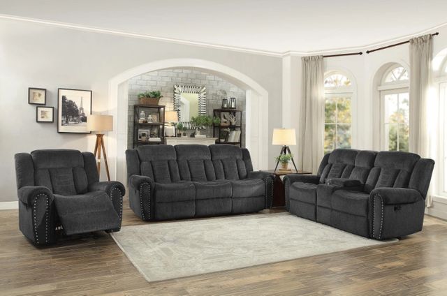 Homelegance® Nutmeg Charcoal Gray Manual Glider Recliner-1