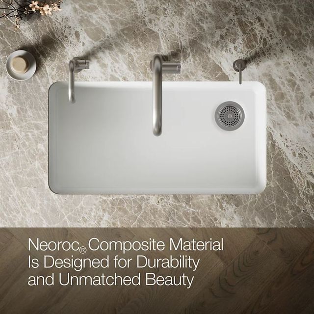 KOHLER® Cairn® Matte White 33" Undermount Single-Bowl Kitchen Sink-4
