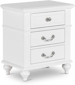 Elements International Alana Youth White Nightstand