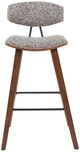 Armen Living Fox 2-Piece Speckled Brown/Walnut Barstool Set-2