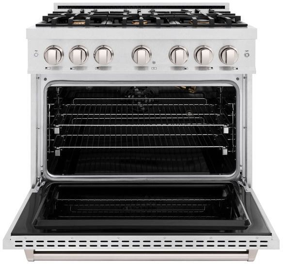 ZLINE Classic 36" Satin Stainless Steel Pro Style Gas Range-1