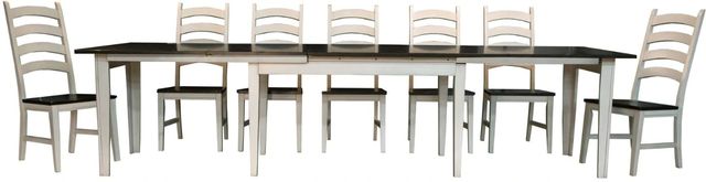 A-America® Toluca Cocoa Bean 3-Leaf Extension Table with Chalk Base-0