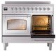 Ilve® Nostalgie II Noblesse 40'' Stainless Steel Pro Style Induction Range with Chrome Trim-4