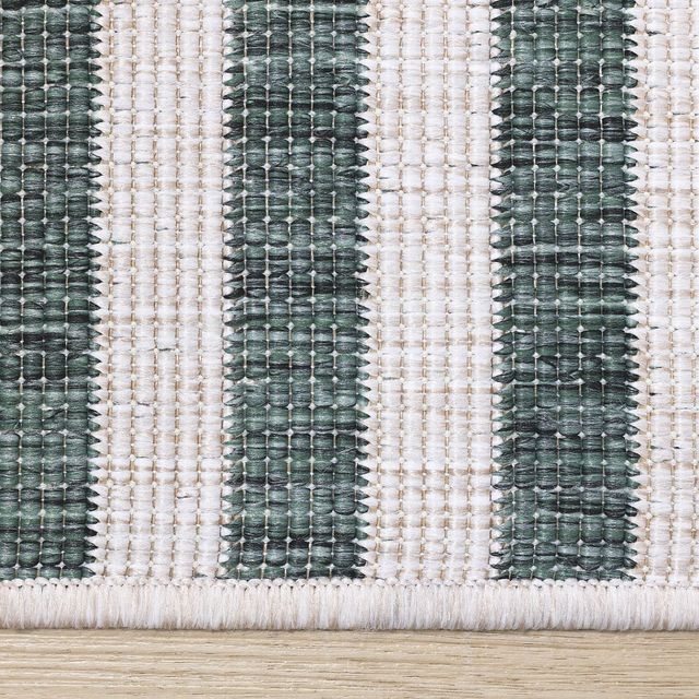 Kalora Interiors Bristol Cream/Green 5'x8' Indoor/Outdoor Area Rug-2