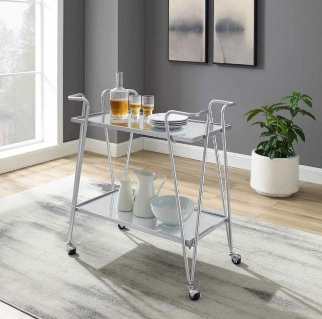 Linon Ellie Silver Bar Cart-1