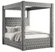 Furniture of America® Etherea Gray Eastern King Poster Bed-0